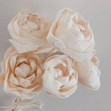 White Cream Peony Sola Flowers Peonies Everlasting Stems Artificial Faux Florist Craft Supplies Floral Arrangement Home Wedding D??cor Tall