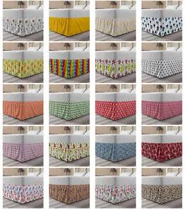 Ambesonne Floral Petals Bedskirt Elastic Wrap Around Skirt Gathered Design