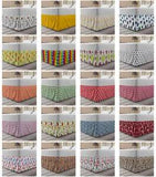 Ambesonne Floral Petals Bedskirt Elastic Wrap Around Skirt Gathered Design