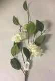 Pack x12 Stems Artificial Silk Flowers Peony Spray Cream