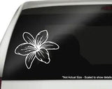 Lily Spring Flower Vinyl Window Decal Sticker for Car Truck Suv Van Wall Laptop