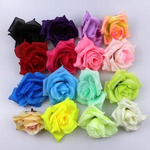 1/500Pcs 8cm Artificial Silk Roses Flowers heads bulk Fake Flowers Decoration DIY for Wedding Bouquets Centerpieces,Arrangements Home Decor