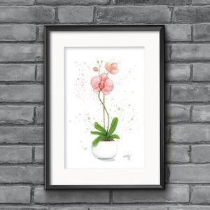 Pink orchid room decor, orchid bookmark, small flower for desk, gift for plant lover, floral bookstagram prop, orchid wall decor