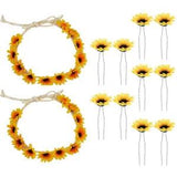 2pcs Headbands Peony Flower Hair Barrettes Wedding Bridal Ornament