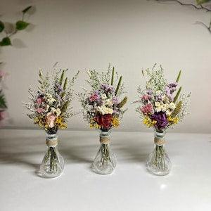 Spring Day Bouquet/Dried flower bouquet with vase /Dried flower arrangements/Home Decor/Gift