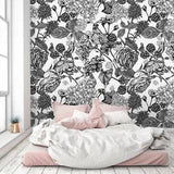 3D Doodle Peony Flower G435 Wallpaper Mural Self-adhesive Removable Sticker Joy