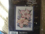 Golden Bee Counted Cross Stitch Kit Floral Tiger Lilies NIP