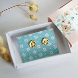 earrings boho mini sunflowers gold fleas