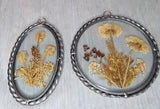 Lasting Impressions Real Pressed Flowers in Glass w/Oval Metal Frame Silver 2