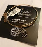 NWT ALEX AND ANI Water Lily  EXPANDABLE Bracelet Rafaelian Gold w/ Card & Box