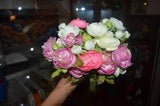 Floral Crafts Bridal Bridesmaid Pink White Peony Bouquet