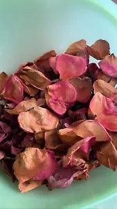 Natural Sun Dried RED or PINK Rose Petals-Organic, No Pesticides.