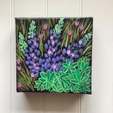 Icelandic Lupin Art Series, Original Acrylic Painting of Lupin Flowers from Iceland
