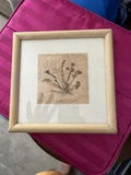 Vintage Framed Wildflowers Arrangement Signed Small Picture