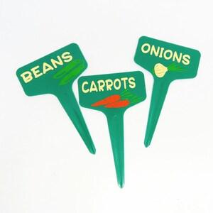 Plant labels  green, Vegetable label, Plastic plant marker, Nursery labels, Garden plant tags, Herb labels