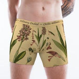 Military Orchid ~ Mens Boxer Briefs ~ Mens Underwear ~ Botanical Art Underwear ~ Orchis militaris