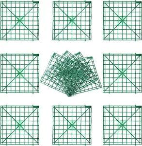 12 Pcs10X10" Artificial Flower Grid Panels Diy Flowers Wall Frames Wedding Party