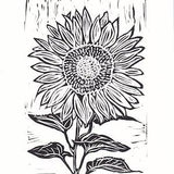 Sunflower (single) 6x8in Block Print