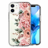 For Apple iPhone 12 Mini Blush Pink Peach Spring Flowers Peony Rose Case