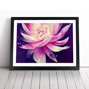Serene Peony Flower Abstract Framed Wall Art Poster Print Picture Large