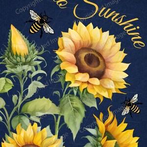 New!  12x18 Inch Double Sided Hello Sunshine Big Large Sunflower Design Garden Flag.