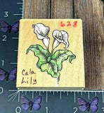 Rubber Stampede Small Calla Lily Flower Rubber Stamp A2169E Wood #AX28