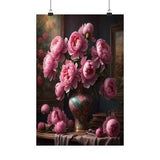 Vintage Bouquet Vase Print, Floral Poster, Peony Flower Poster, Retro Floral Art, Peony Bouquet Vase Poster, Vintage Bouquet Vase Print