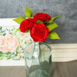 Small English Rose Bouquet Felt Flowers
