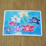 Libra Constellation Cymbidium Orchids floral vinyl sticker