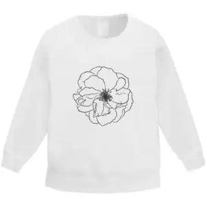 'Peony Flower' Kid's Sweatshirt / Sweater / Jumper (KW013855)