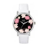 Toff London TLWS-37084 Ladies Pink Carnations Flower Watch