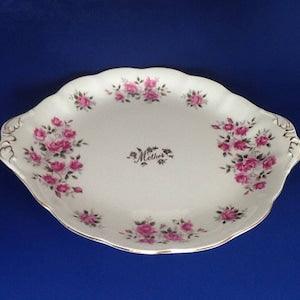 SALE Royal Albert Mother's Day Gift Rose Bouquet Cake Plate, Candy Dish Sweet Meats Dish Sandwich Plate, Bone China England Roses Cake Plate