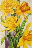 Victorian Era Lily Flowers Chromolithograph Embossed Easter Holiday Postcard