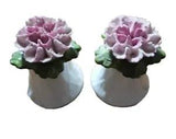 Vtg Aynsley English Fine Bone China Pink Flower Salt Pepper Shaker?carnation