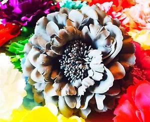 USA SELLER Hair Fashion Fabric Flower Clip Brooch Rose Peony Lady Gray shoes