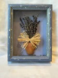 Lavendar dried floral shadow box