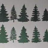 Nice set of 5 cutouts of green fir trees to decorate all your scrapbooking and other projects. Diary, greeting cards, diary.
