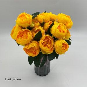 yellow peony flower artificial flower fake wedding bouquet flower floral centerpiece peony flower wedding decor home decor event decor