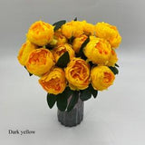 yellow peony flower artificial flower fake wedding bouquet flower floral centerpiece peony flower wedding decor home decor event decor