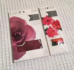 LITTLE B Paper Flowers Petal Kit 2 Kits Bright Mum 100494 Plum Carnation 100485