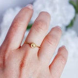 Sunflower Ring, 18K Gold Simple Statement Ring, Bridesmaid, Christmas Gift for her, Dainty, Minimalist, Ring for women, Waterproof
