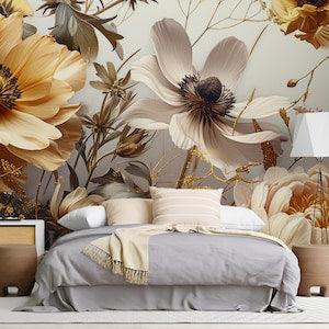 Boho Blush Watercolor Peony Bouquet Nursery Self-Adhesive Traditional Pre-pasted or Peel and Stick Wallpaper Light Watercolor Floral