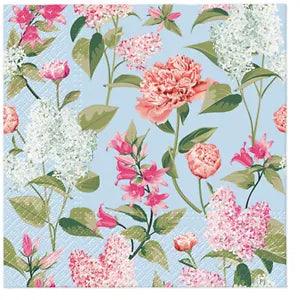 3-Ply Lilac with Peonies Decoupage Paper Napkins Serviettes 33cm (Pack of 20)