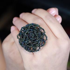 Glass Beaded Rings, Seed Bead Rings, Stackable Beaded Rings | Rings for women | Funky Bead Rings Christmas gifts S1
