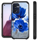 FUSION For OnePlus Nord N300 5G Case Hybrid Phone Cover PEONY BLUE FLOWER