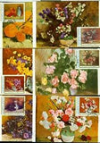 1976 Flowers,Orange,carnations,Cornflowers,Paintings,Romania,Mi.3382,maxi cards