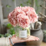 5pcs Artificial Flower Silk Peony Accessory Wedding Bouquet Bride Fake Dahlia