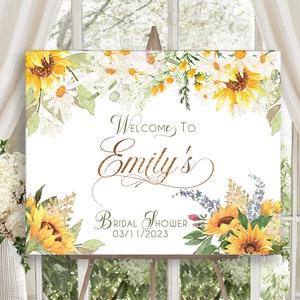 Sunflower Bridal Shower, Printed on Canvas Paper