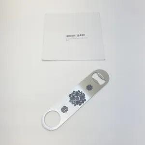 Winco Carnation Flower Stainless Steel Flat Bottle Opener Bartender 7-Inch