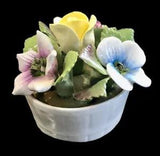 Coalport bone china flowers basket posy ornament rose carnation vintage